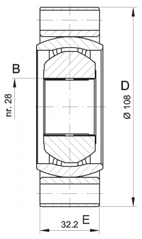 Drivknut Lamborghini Diablo inre